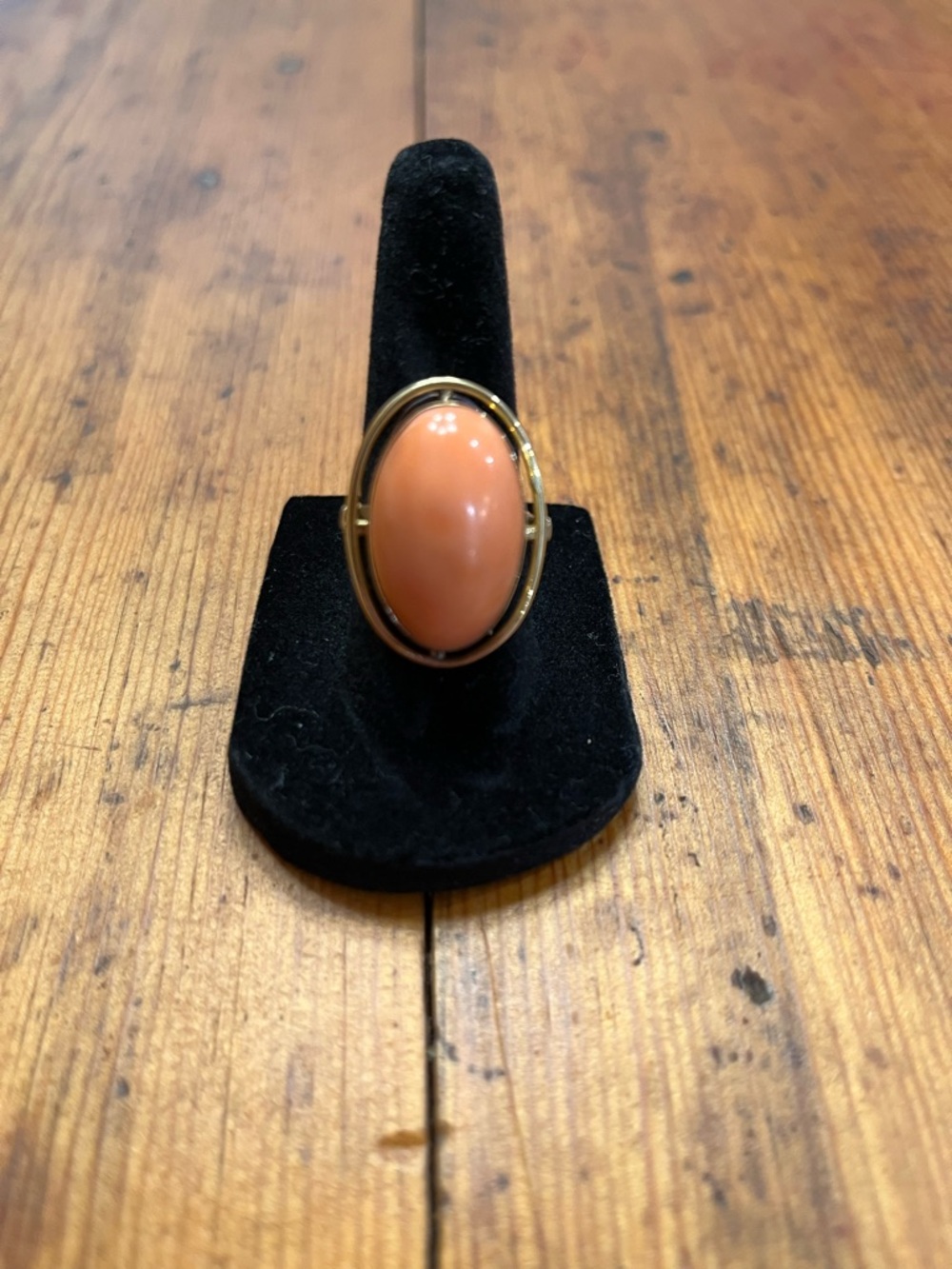 18K Yellow Gold and Coral Cocktail Ring - Priced Below Appraised Value